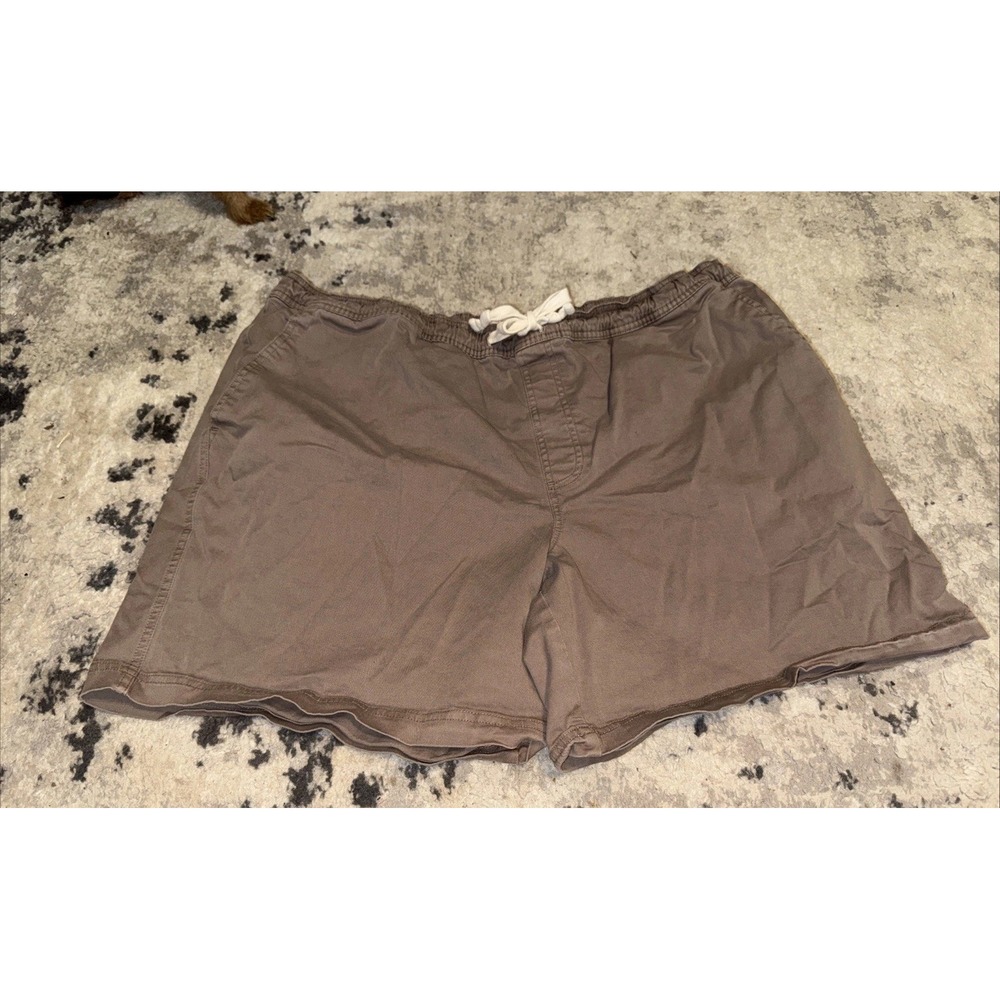 Life is Good Mens Pull On Brown Shorts Drawstring Sz XXL 2XL
